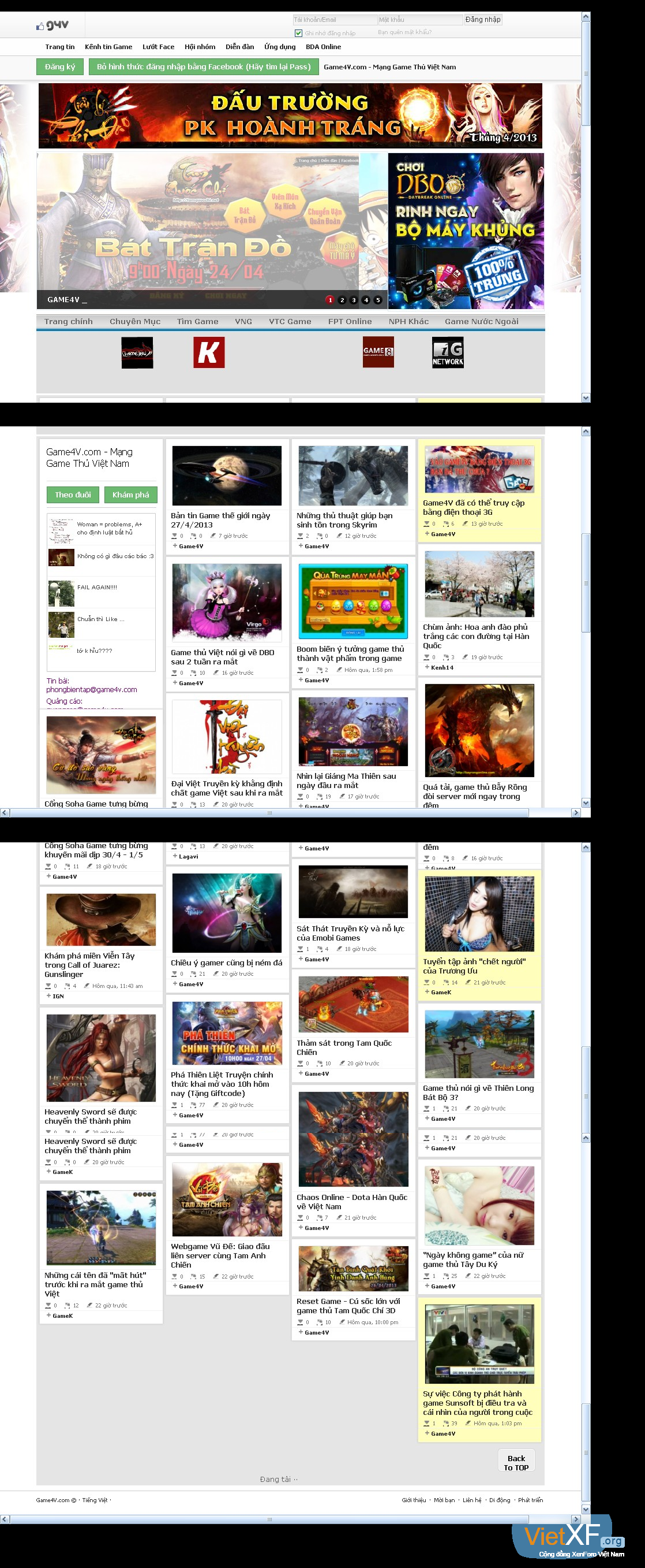 Mạng Game Thủ Việt Nam - Vietnamese Social Gaming Network - Game4Vcom